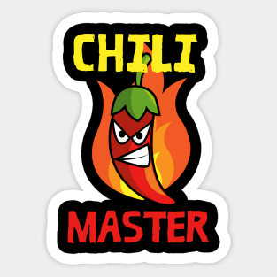 Chili Master Hot Spicy Chef Cook Sticker